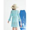 Haloumoning Girls Crochet Swim Cover up Kids Beach Summer Long Sleeve Hollow Out Coverup 5-14 Years