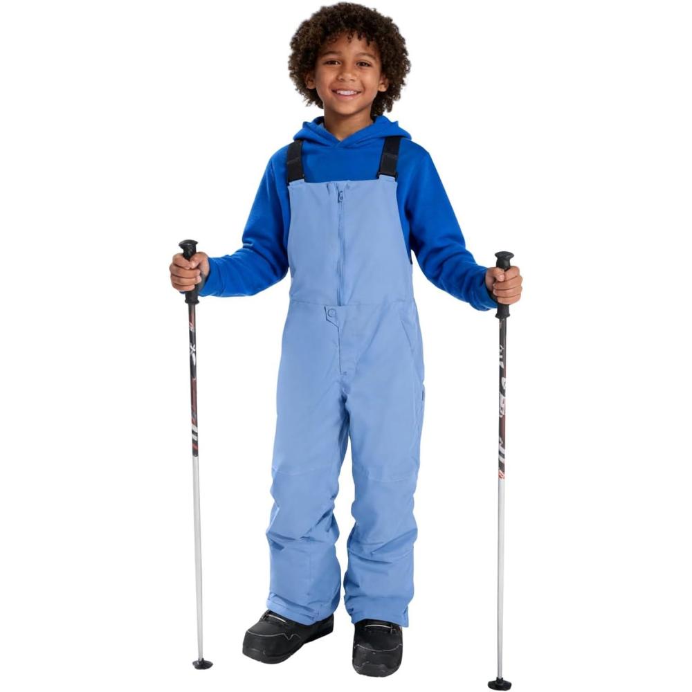 imageHaloumoning Boys Snow Bibs Kids Ski Pants Waterproof Insulated Snowboard Winter Overalls 514 YearsLight Blue