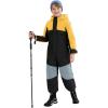 Haloumoning Boys One Piece Snowsuit Kids Hooded Waterproof Insulated Ski Suit Coveralls 5-14 Years(Black)