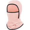 Haloumoning Kids Girls Winter Ski Face Mask Balaclava Youth Fleece Warmer Hooded Windproof Neck Gaiter 8-12 Years(Pink)