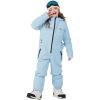 Haloumoning Kids Snow Suit Girls Waterproof Insulated Winter Outdoor Overalls Snowboarding One Piece Ski Suit 5-14Years(Blue)