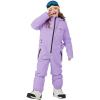 Haloumoning Kids Snow Suit Girls Waterproof Insulated Winter Outdoor Overalls Snowboarding One Piece Ski Suit 5-14Years(Purple)