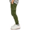 Boys Cargo Sweatpants Kids Casual Drawstring Waist Joggers Soft Knitted Active Pants 5-14 Years