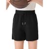 Haloumoning Boys Mesh Athletic Shorts Kids Quick Dry Side Slit Basketball Gym Shorts with Pockets 5-14 Years(Black)