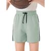 Haloumoning Boys Mesh Athletic Shorts Kids Quick Dry Side Slit Basketball Gym Shorts with Pockets 5-14 Years(Grey)