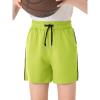 Haloumoning Boys Mesh Athletic Shorts Kids Quick Dry Side Slit Basketball Gym Shorts with Pockets 5-14 Years(Neon Green)