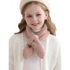 Haloumoning Kids Girls Knit Scarf Toddler Warm Winter Cross Tie Wrap Neck Warmer Cute Scarves 1-14 Years(Pink)