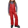 Haloumoning Kids Snow Bibs Girls Ski Pants Waterproof Insulated Snowboard Overalls Snowsuit 5-14 Years(Red)