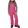 Haloumoning Kids Snow Bibs Girls Ski Pants Waterproof Insulated Snowboard Overalls Snowsuit 5-14 Years(Rose Red)