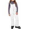 Haloumoning Kids Snow Bibs Girls Ski Pants Waterproof Insulated Snowboard Overalls Snowsuit 5-14 Years(White)