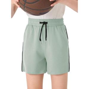 Haloumoning Boys Mesh Athletic Shorts Kids Quick Dry Side Slit Basketball Gym Shorts with Pockets 5-14 Years(Grey)