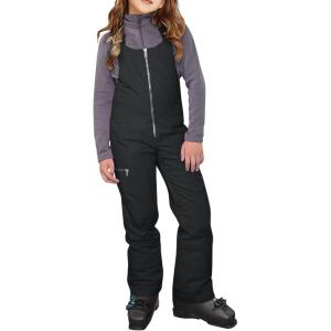 Haloumoning Kids Snow Bibs Girls Ski Pants Waterproof Insulated Snowboard Overalls Snowsuit 5-14 Years(Black)