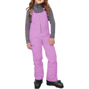 Haloumoning Kids Snow Bibs Girls Ski Pants Waterproof Insulated Snowboard Overalls Snowsuit 5-14 Years(Purple)