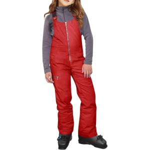 Haloumoning Kids Snow Bibs Girls Ski Pants Waterproof Insulated Snowboard Overalls Snowsuit 5-14 Years(Red)