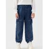 Haloumoning Boys Cargo Jeans Kids Elastic Waist Jogger Denim Pants Casual Trousers with Pockets 4-14 Years