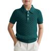 Haloumoning Boys Cable Knit Polo Shirt Kids Short Sleeve Sweater Fashion Pullover Tops Clothes 5-14 Years(Green)