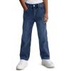 Haloumoning Boys Jeans Kids Fashion Fleece Lined Elastic Waist Denim Pants with Pockets 5-14 Years(Navy)