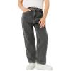 Haloumoning Boy’s Thermal Fleece Lined Jeans Kids Elastic Waist Straight Leg Denim Pants with Pockets(Grey)