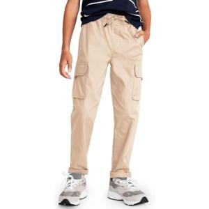 Haloumoning Boys Cargo Joggers Pants Elastic Waist Casual Jogging Trousers Bottom for Kids 4-14 Years
