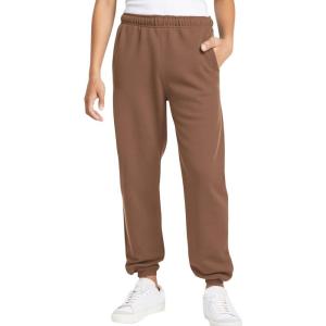 Haloumoning Boys Fleece Sweatpants Kids Elastic Waist Casual Joggers Active Athletic Pants with Pockets 5-14Y(Coffee)