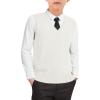 Boys Sweater Vest Kids Solid School Uniform Sleeveless Knit Sweaters Tops 5-14 Years(White)