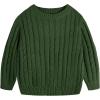Haloumoning Boys Crewneck Cable Knit Sweaters Kids Long Sleeve Chunky Pullover Tops 4-14 Years(Dark Green)