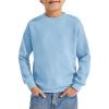 Haloumoning Boys Geometric Texture Sweatshirts Fashion Crewneck Long Sleeve Pullover Shirts 5-14 Years(Sky Blue)