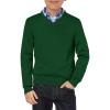 Haloumoning Boys School Uniform Sweater Kids Long Sleeve V Neck Pullover Fall Winter Clothes 5-14 Years(Dark Green)