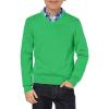 Haloumoning Boys School Uniform Sweater Kids Long Sleeve V Neck Pullover Fall Winter Clothes 5-14 Years(Green)