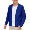 Haloumoning Boys School Uniform Cardigan Sweater Kids Knit Open Front Long Sleeve Outerwear 5-14 Years(Navy)