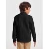 Haloumoning Boys Shawl Collar Cardigan Sweater Kids Long Sleeve Cable Knitted Outwear Sweater 4-14 Years(Black)