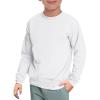 Haloumoning Boys Crewneck Pullover Sweatshirts Kids Youth Casual Long Sleeve Shirts 5-14 Years(White)