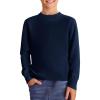 Haloumoning Boys Sweaters Kids Crewneck Long Sleeve Knit Pullover Sweater 5-14 Years(Navy Blue)