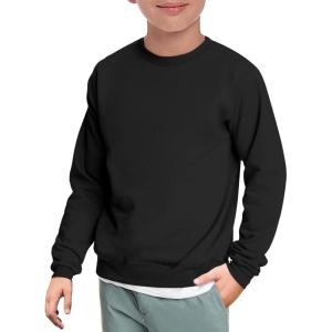 Haloumoning Boys Crewneck Pullover Sweatshirts Kids Youth Casual Long Sleeve Shirts 5-14 Years(Black)