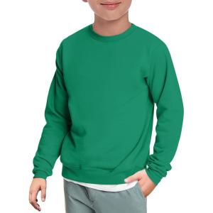Haloumoning Boys Crewneck Pullover Sweatshirts Kids Youth Casual Long Sleeve Shirts 5-14 Years(Green)