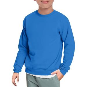 Haloumoning Boys Crewneck Pullover Sweatshirts Kids Youth Casual Long Sleeve Shirts 5-14 Years(Royal Blue)