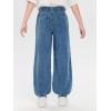 Haloumoning Girls Casual Denim Pants High Waist Jogger Jeans with Pocket 5-14 Years