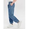 Haloumoning Girls Casual Denim Pants High Waist Jogger Jeans with Pocket 5-14 Years