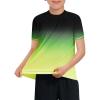 Haloumoning Boys Gradient Rash Guard Swim Shirt Short Sleeve UPF+ 50 Sun Shirts for Kids Rashguard Water Shirts(Neon Green)