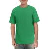 Haloumoning Boys Short Sleeve Shirts Kids Summer Crewneck T-Shirts Casual Tops Tees 5-14 Years(Green)
