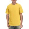 Haloumoning Boys Short Sleeve Shirts Kids Summer Crewneck T-Shirts Casual Tops Tees 5-14 Years(Yellow)