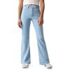 Haloumoning Girls Flare Jeans Kids Fashion Stretchy Denim Pants Bell Bottoms with Pockets(Light Blue)