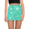 Haloumoning Girls Sequin Skirt High Waisted Mini Skirts Sparkle Glitter Party Skirts 5-14 Years(Mint)