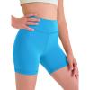 Haloumoning Girls Athletic Shorts Kids Workout High Waisted Volleyball Shorts Yoga Dance Gymnastics Shorts(Blue)