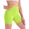 Haloumoning Girls Athletic Shorts Kids Workout High Waisted Volleyball Shorts Yoga Dance Gymnastics Shorts(Fluorescent Green)