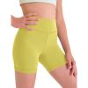 Haloumoning Girls Athletic Shorts Kids Workout High Waisted Volleyball Shorts Yoga Dance Gymnastics Shorts(Yellow)