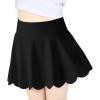 Haloumoning Girls Skorts Flowy Butterfly Athletic Shorts Kids A Line Pleated Tennis Golf Skirts with Pockets(Black)