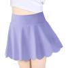 Haloumoning Girls Skorts Flowy Butterfly Athletic Shorts Kids A Line Pleated Tennis Golf Skirts with Pockets(Light Purple)