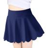 Haloumoning Girls Skorts Flowy Butterfly Athletic Shorts Kids A Line Pleated Tennis Golf Skirts with Pockets(Navy Blue)