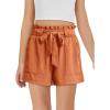 Haloumoning Girls High Waisted Shorts Kids Ruffle Summer Dress Shorts with Pockets 5-14 Years(Brick Red)